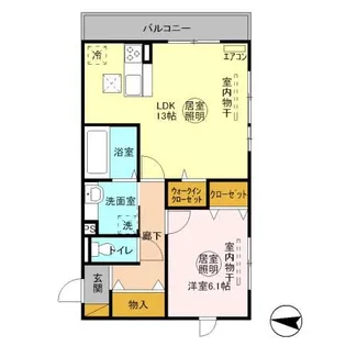 茨城県鹿嶋市大字宮中【アパート】の間取り
