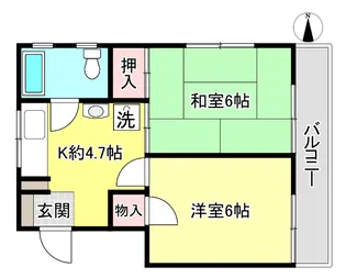 スカイラークハイツ【4階】の間取り