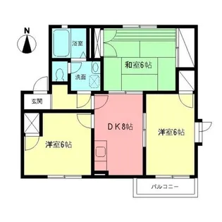 神奈川県秦野市鶴巻【アパート】の間取り