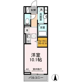 ソレイユ富岡【1階】の間取り