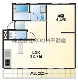 1LDKの間取り画像