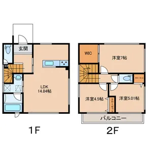 千葉県袖ヶ浦市坂戸市場【一戸建】の間取り