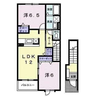 フォレスタ ロヴィーネ 2【2階】の間取り