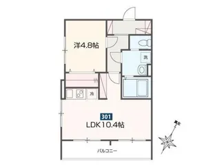 MELDIA小田急相模原II【1階】の間取り