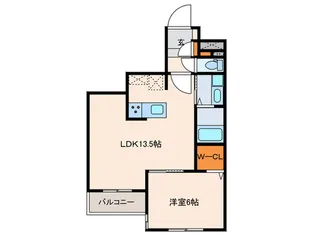 ポ-ラスタ-11th星ヶ丘山手【3階】の間取り