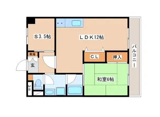 ダイアパレス八幡【2階】の間取り
