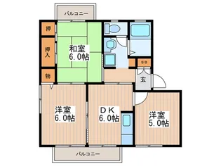 リバーパーク【2階】の間取り