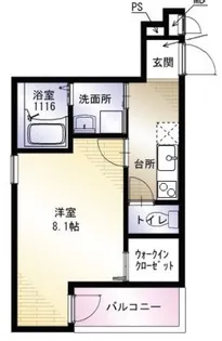 シュークリア北花田【3階】の間取り