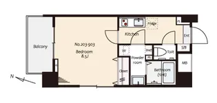 ルトゥール小岩北【6階】の間取り