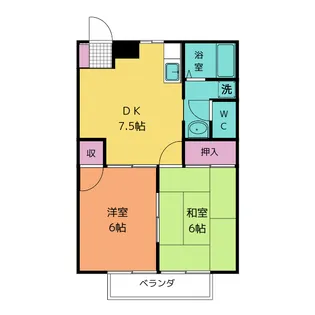 サンハイツ関【1階】の間取り