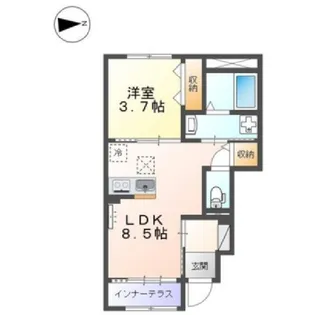 ブルースター【1階】の間取り