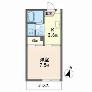 メゾンタカノ【1階】の間取り