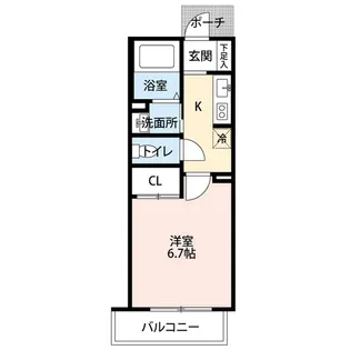 メゾン まきの木【1階】の間取り