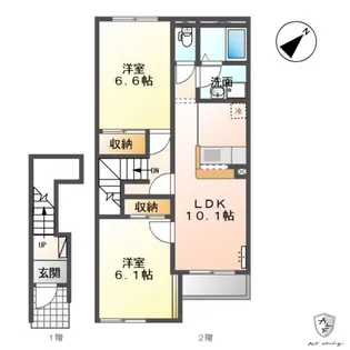 アグレイア【2階】の間取り