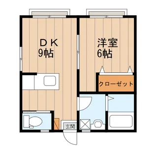 1DKの間取り画像