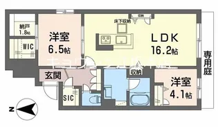 シャーメゾングレイス垂水【1階】の間取り