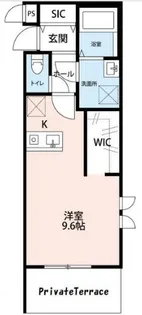 ヴィエント【1階】の間取り