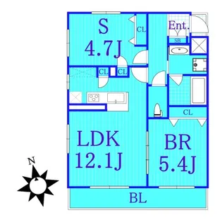 パウロニアバレーテイク10西横浜【4階】の間取り