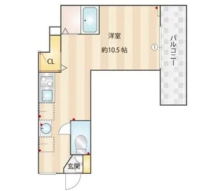 ミハス西横浜【1階】の間取り