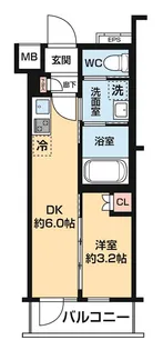 ハーモニーレジデンス中野NORTH ARAI【2階】の間取り