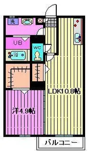 埼玉県さいたま市中央区大戸1【アパート】の間取り