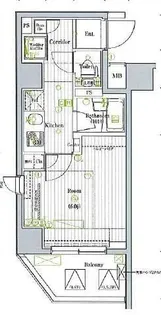 プレミアムキューブ大岡山【2階】の間取り