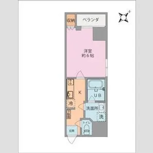 スカイコートパレス八丁堀【3階】の間取り