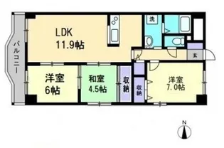 プラザ・ドゥ・オデッサ【5階】の間取り