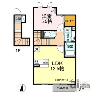 東京都西東京市向台町2【アパート】の間取り