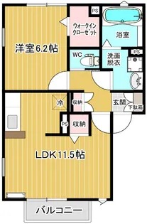 リジュールSAKURA B【1階】の間取り
