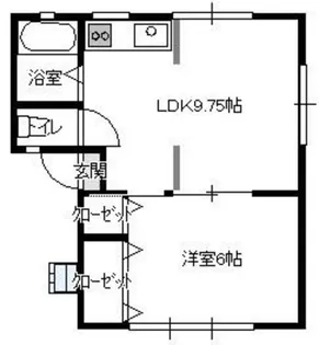 コーポ西岡【1階】の間取り