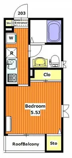 シャ・ガイール【2階】の間取り