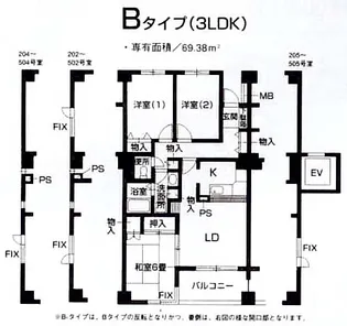 3LDKの間取り画像