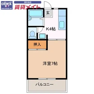 サニイプレイスレジデンス【1階】の間取り