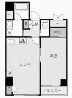 東京都中央区東日本橋2【マンション】の間取り