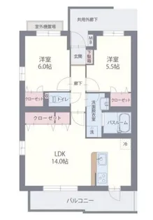 グリーンヒルズ EASTII【2階】の間取り