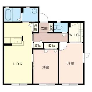 プラムハウスD【1階】の間取り