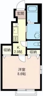 フォンテーヌA棟【1階】の間取り