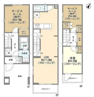 東京都葛飾区金町2【一戸建】の間取り