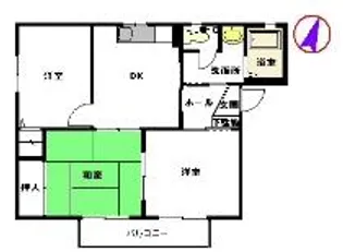 リバティヒルズA棟【2階】の間取り