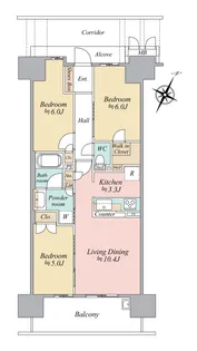 大阪ベイレジデンス【15階】の間取り