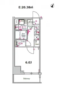 スカイコートパレス西横浜【5階】の間取り