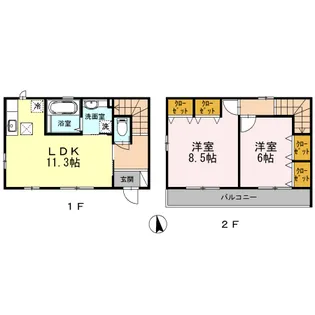 ヒルズ Bの間取り