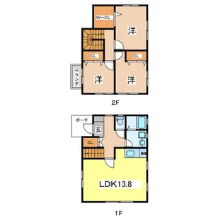 栃木県さくら市卯の里1【一戸建】の間取り
