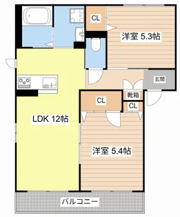 サンライズ 平田 II【3階】の間取り
