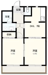千葉県千葉市稲毛区稲毛東4【マンション】の間取り
