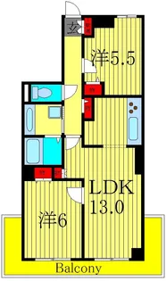 コスモ亀有サウスコート【5階】の間取り