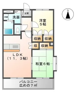 コンフォース荒井【3階】の間取り