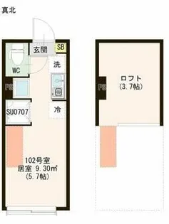 ハーモニーテラス若宮VI【1階】の間取り