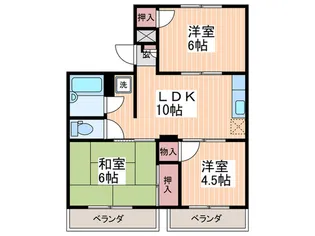 広島県広島市西区三滝町【アパート】の間取り